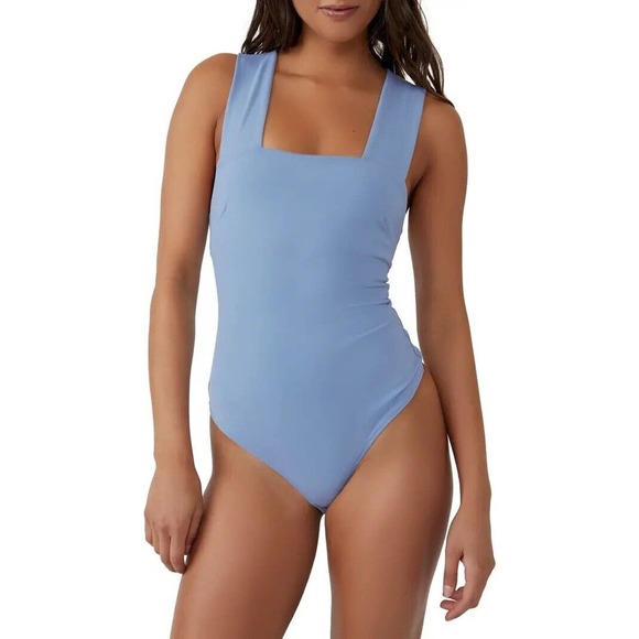 NWT Free People Intimately Womens She’s So Sleek Bodysuit Size Medium Blue